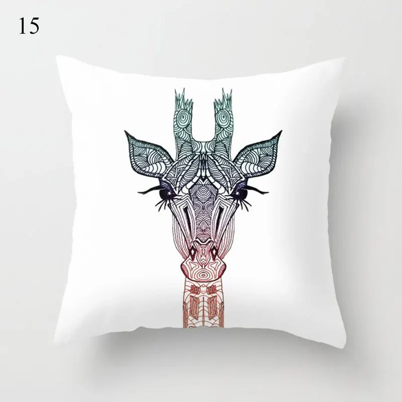 Simple Mint Green Pillow Cover Geometric Print Cushion Covers Sofa Car Cushion Cover 45x45cm Decorative Throw Pillowscase 