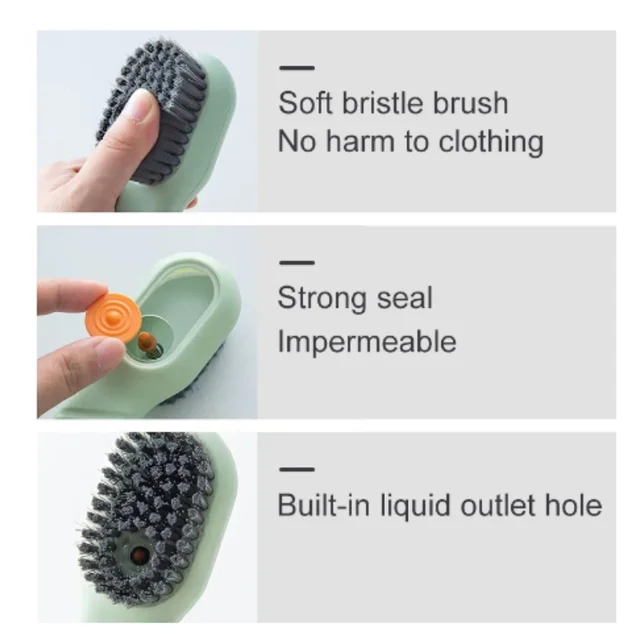 Kefék Tisztítása, Puha Kefék, Tárgyak Folyékony Cipőkefék, Hosszú Fogantyúk, Ruhák, Cipőlap Háztartási Szerszámok - Image 3