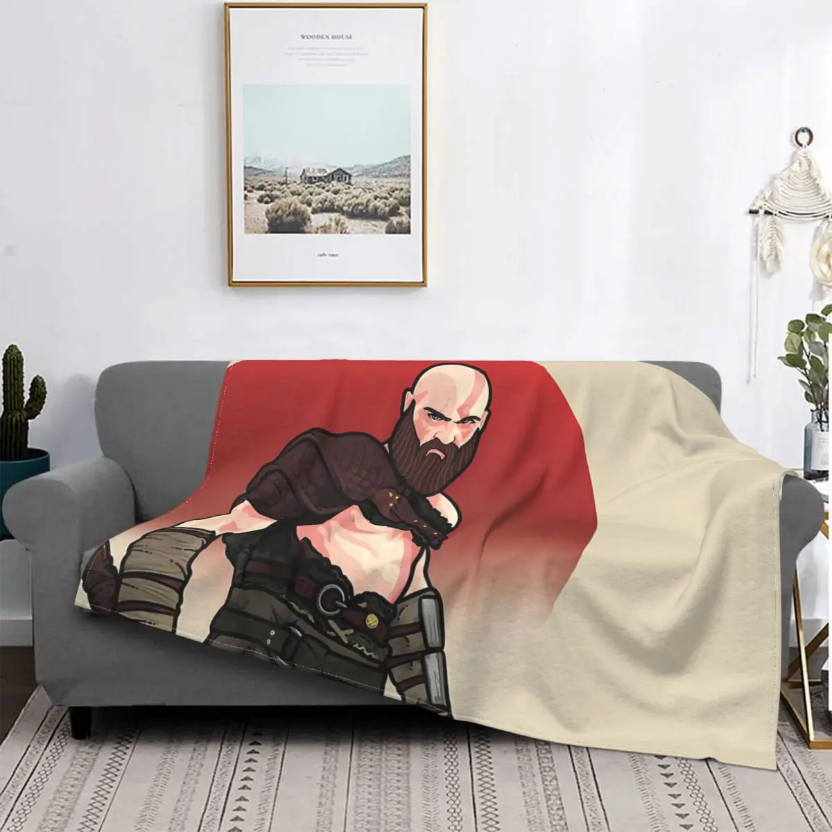 God Of War Ragnarok Coperta Da Gioco Flanella God Of War Simpatiche Coperte A Quadri Per Letto Trapunta Sottile In Peluche All'Aperto