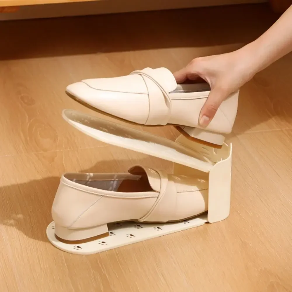 Adjustable Shoe Rack Double Layer Shoe Organizer Space Saving Shoes Stand Closet Organization 1/10CS