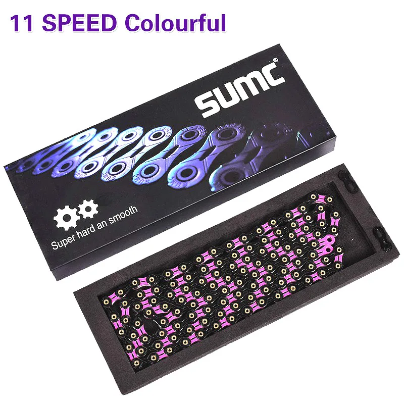 

Superlight 11 Speed Bicycle Chain 116L SX11SL Bicycle Chain with Chain Link for Mountain/Road Bicycle MTB Chain Colourful