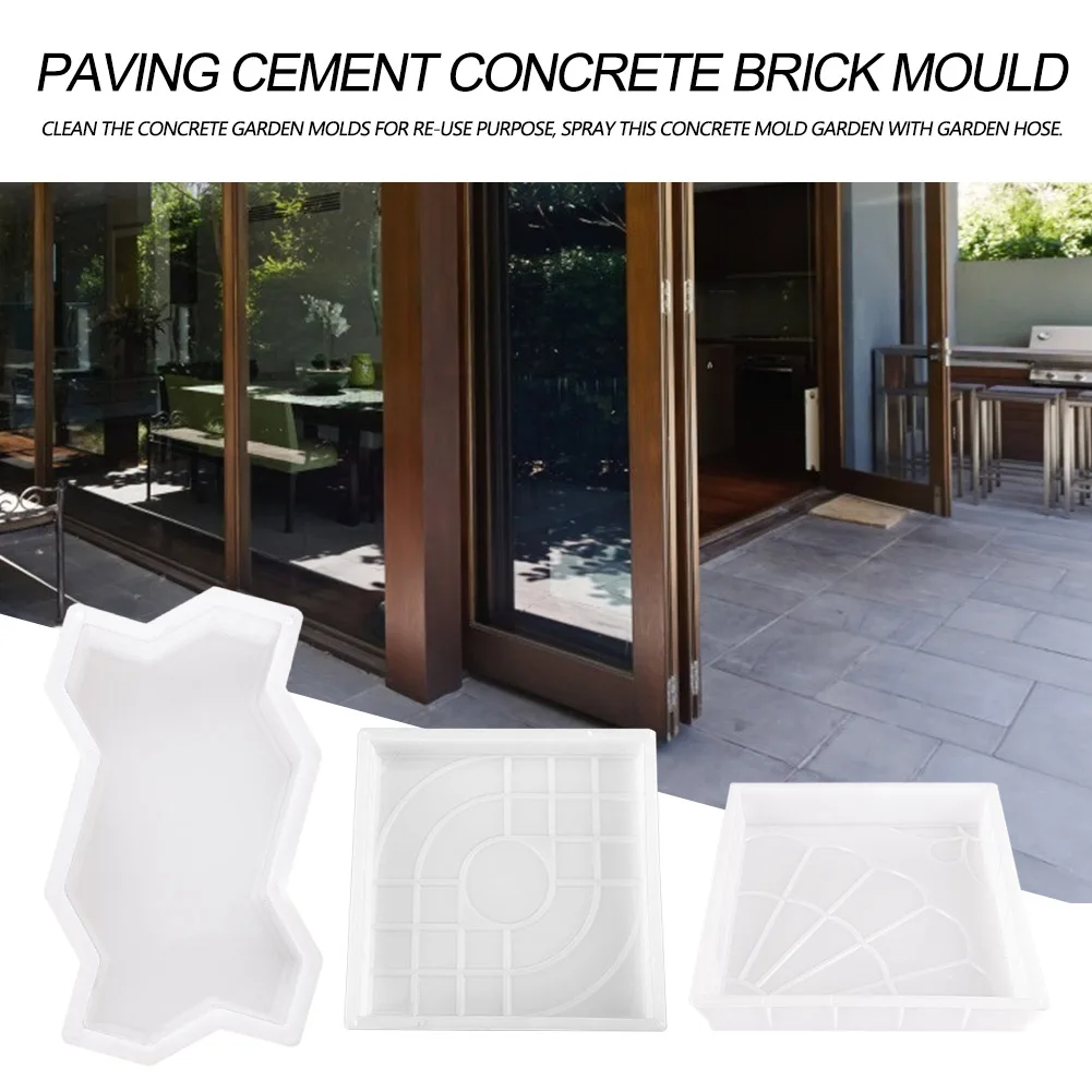 Garden Pavement Mold DIY Manually Propylene Paving Cement Concrete Mould