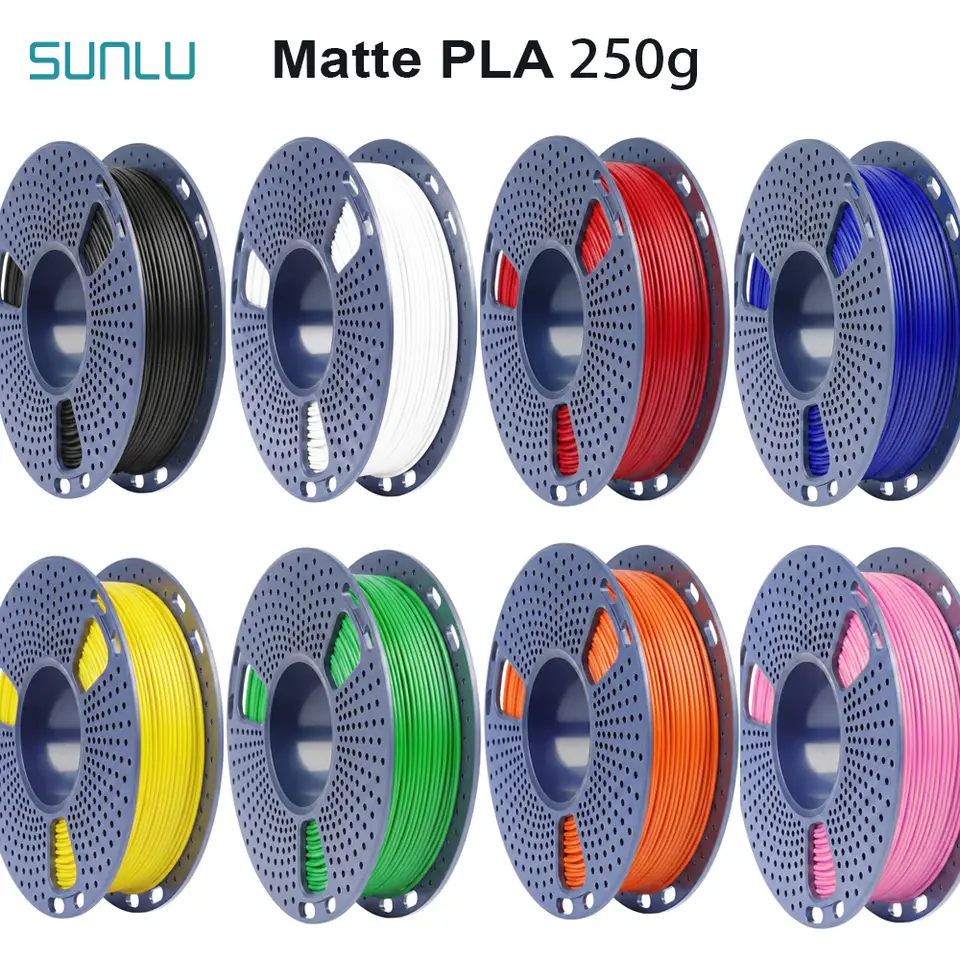 SUNLU Matte PLA 250g Filament 1.75mm Colorful High Quality for Creality Ender Bambulab FDM 3D Printer image 1