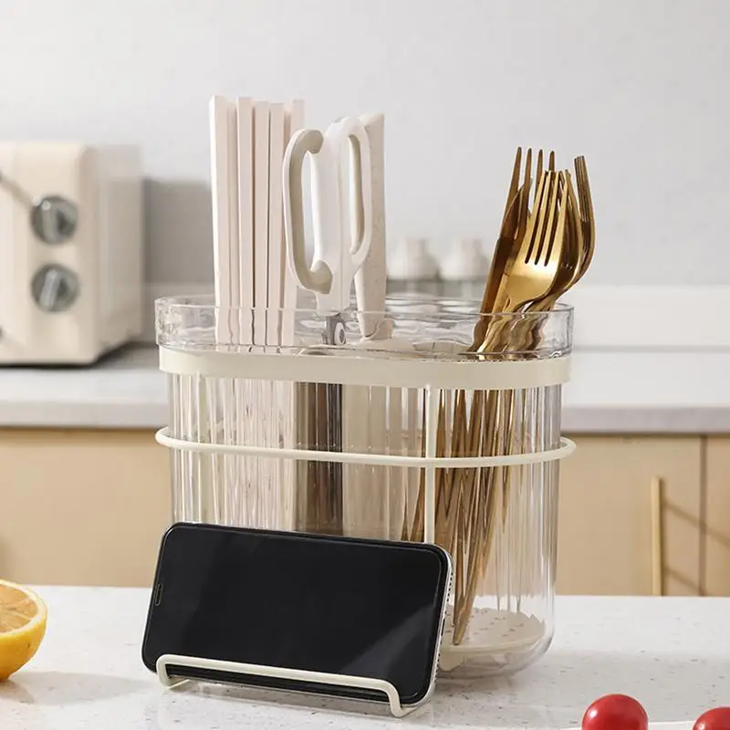 

Kitchen Utensils Knife Rack Kitchen Shelf Multifunctional Countertop Household Knives Cutlery Knife and Fork Integrated Storage