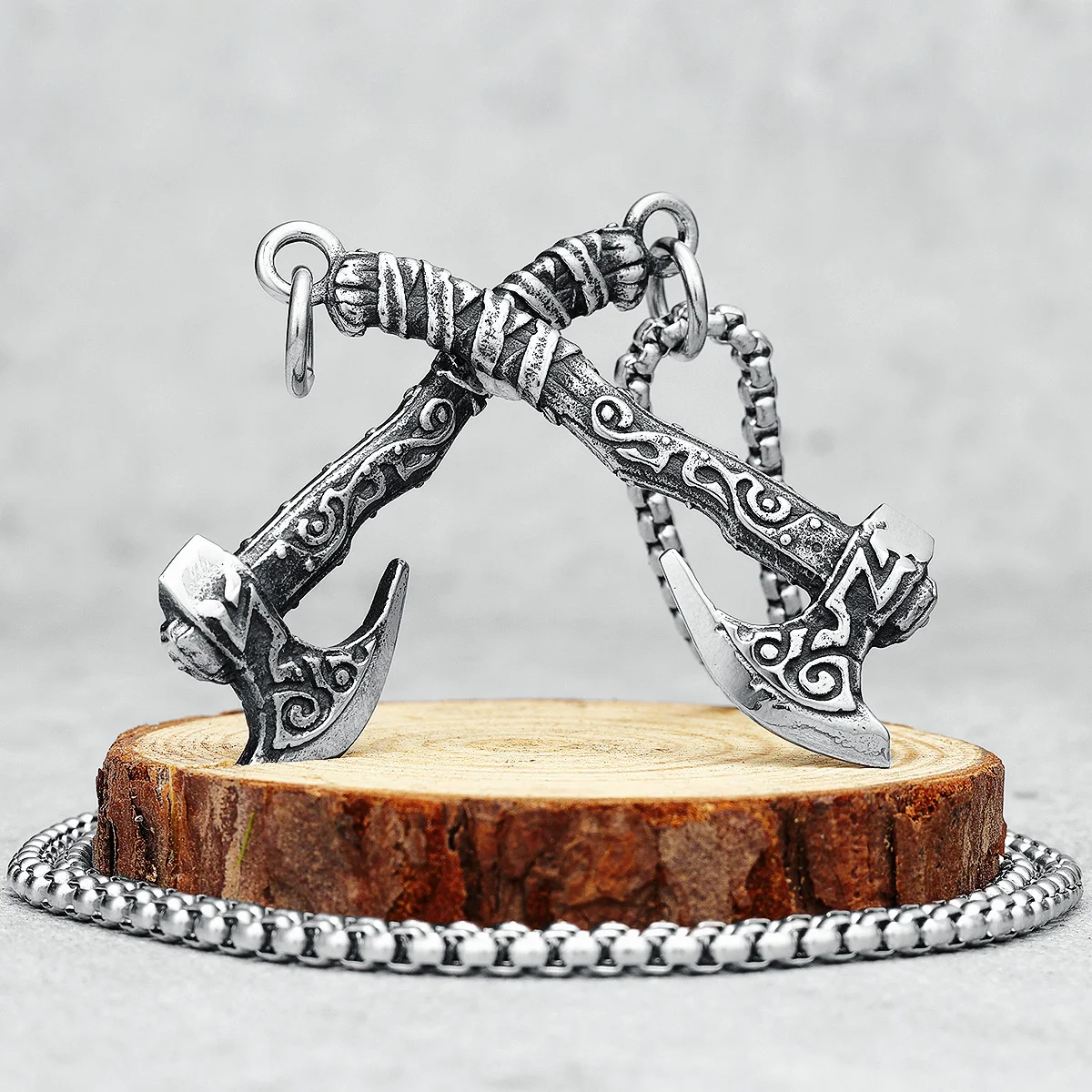 Viking Axe Pendenti Uomo Collane Acciaio Inossidabile 316L Nordic Retro Catene Rock Punk Rap Per Fidanzato Gioielli Maschili Miglior Regalo