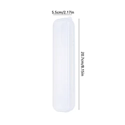 Transparent Makeup Brush Organizer with Cover - Portable Cosmetic Storage (Clear)