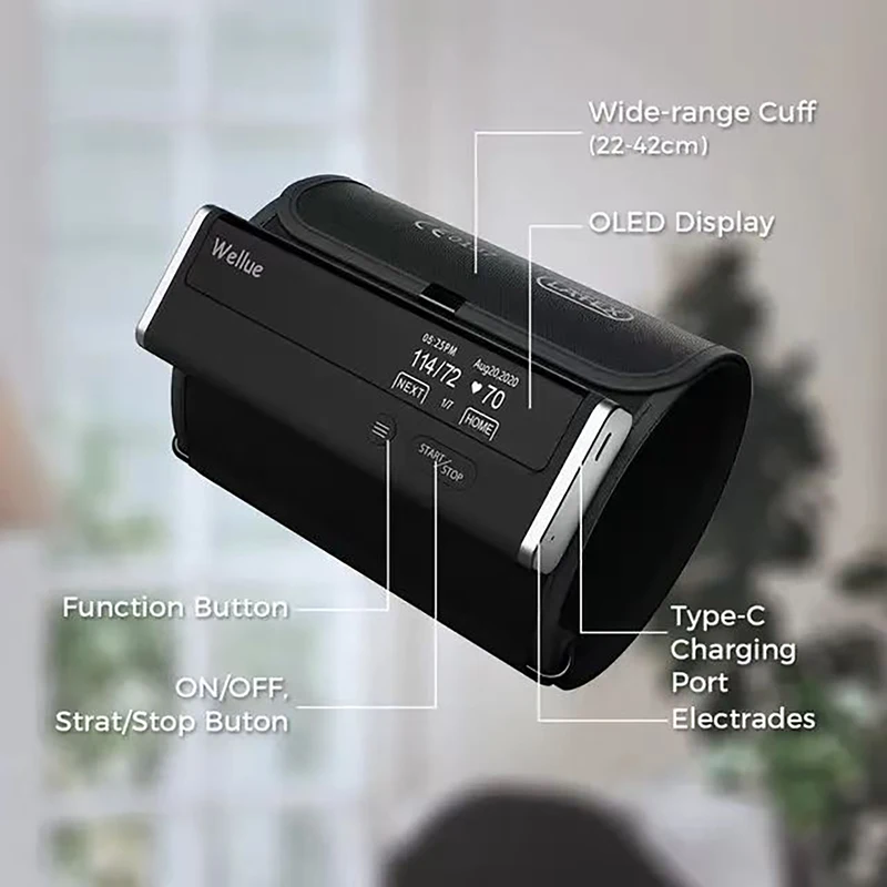 Bluetooth  BP2 WIFI  AI Analysis Automatic Upper Arm Tensimeter Digital ECG EKG Heart Bp Machine Blood Pressure Monitor 5