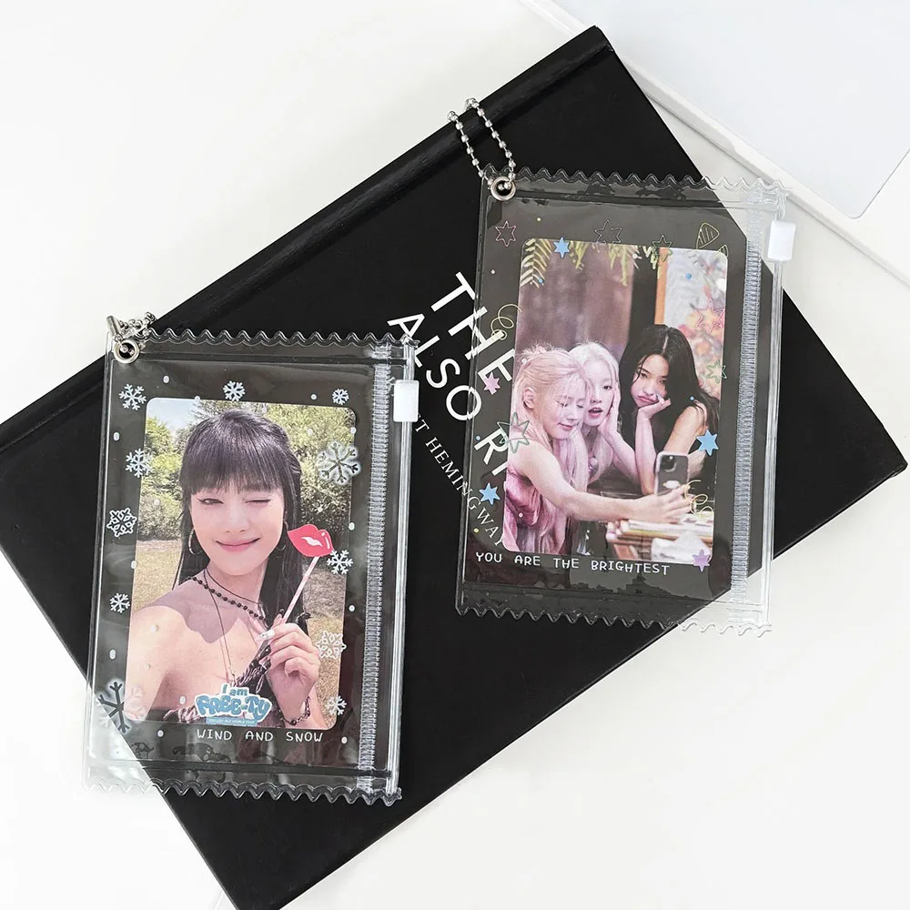 Card Protector Transparent Candy Bag Card Sleeves Photocard Holder Props Badge Storage Display Bag Pendant Idol Card Films Game Cards