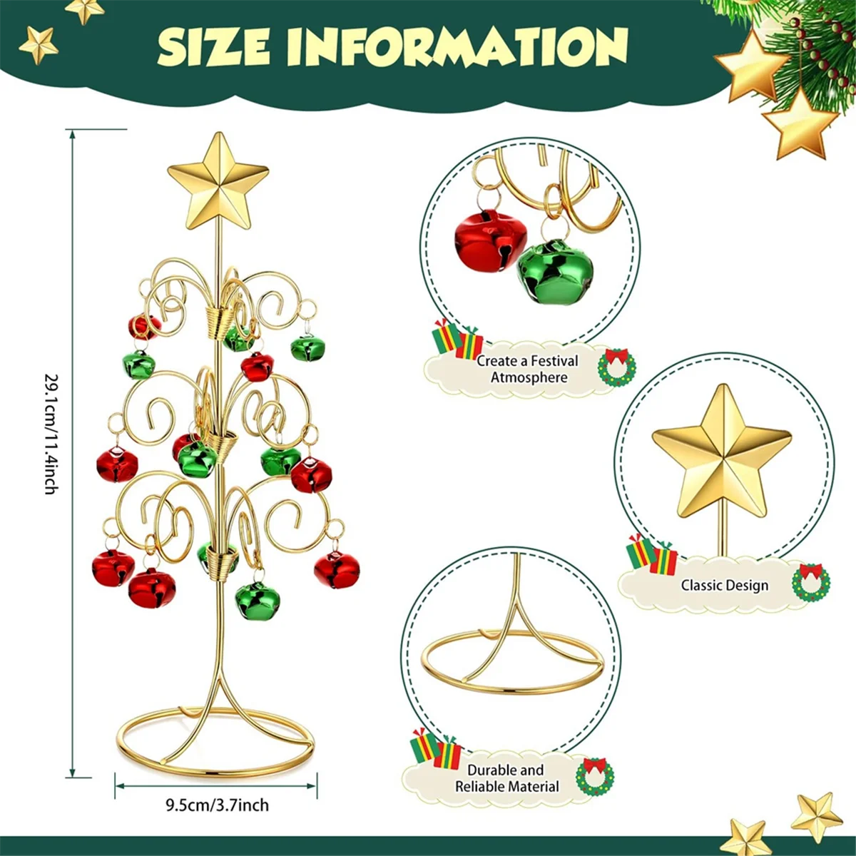 Ornament Hanging Hooks - 200 Piece, Ornament Display Trees