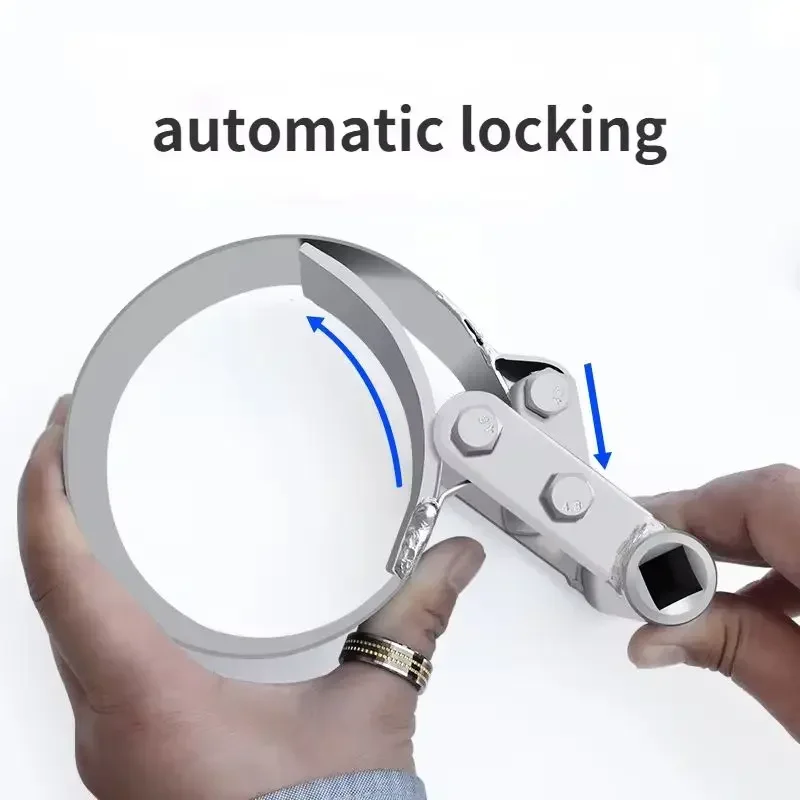 Smart Oil Filter Wrench Truck Oil Filter Stainless Steel Removal Wrench Automobile Anti-Slip Filter Replacement Wrench