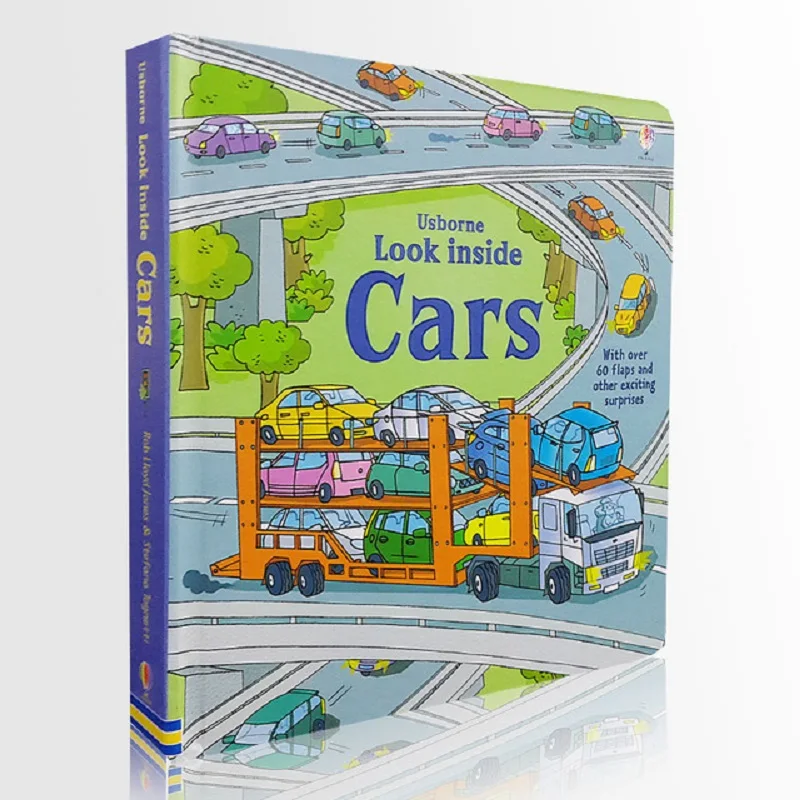 

Britain English 3D Look inside Cars picture book Education for Children kids flaps lift book reading brithday gift