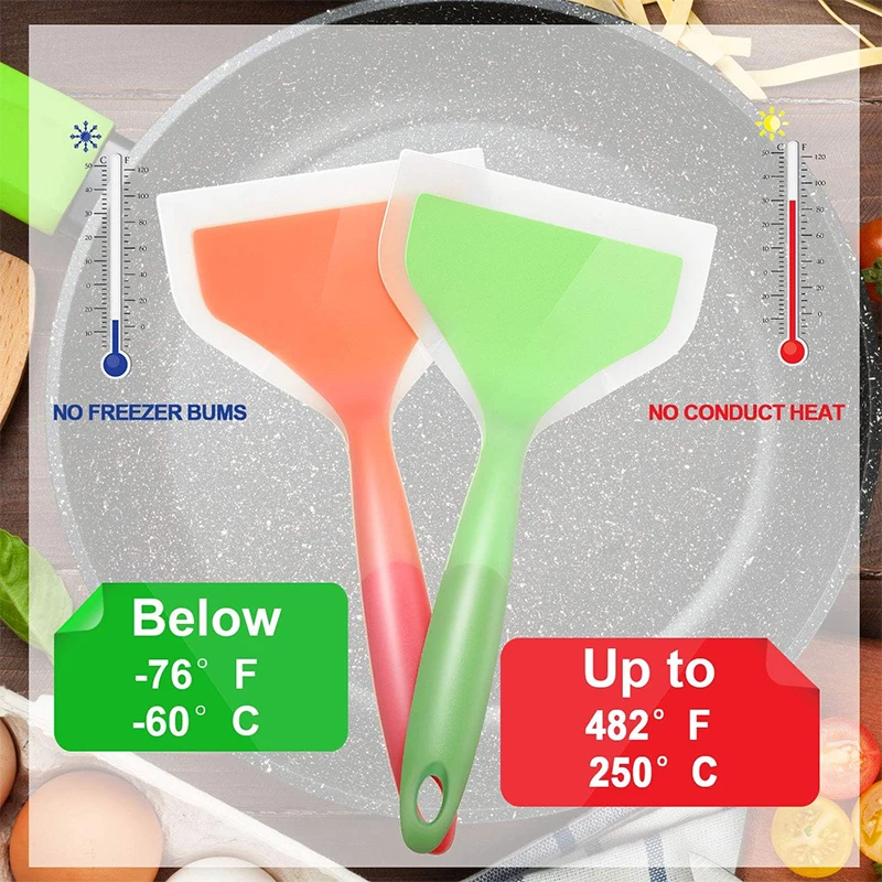 Silicone Spatula Cooking Utensils Beef Meat Egg Kitchen Scraper Wide Pizza Shovel Frying Non Stick Spatula Kitchenware Tools