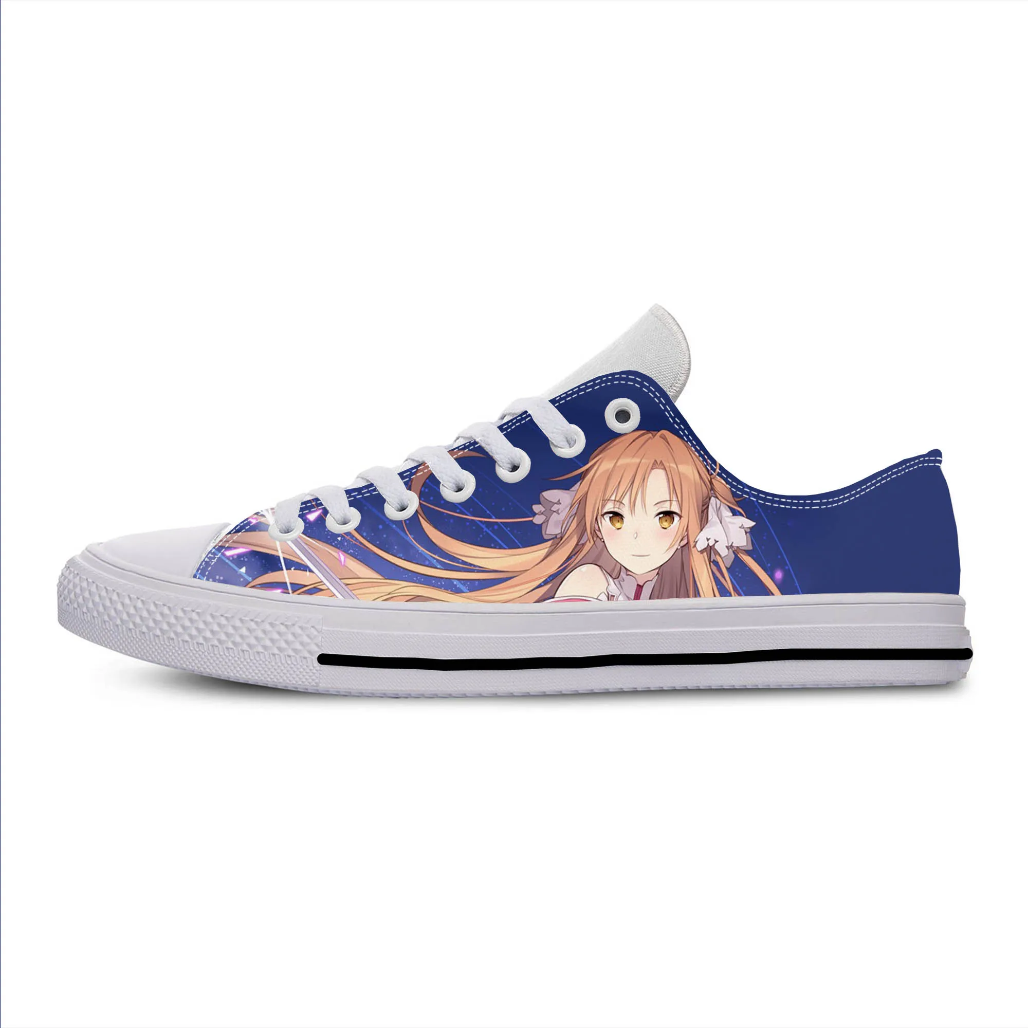 Japanese Anime Manga Sword Art Online Yuuki Asuna Casual Cloth Shoes Low  Top Breathable Lightweight 3D Print Men Women Sneakers - AliExpress