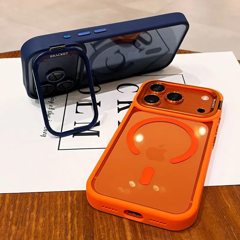 Enhanced Camera Bracket with Magnetic Grip, Shockproof Cover & Air Wrist Strap for Magsafe Case Integration