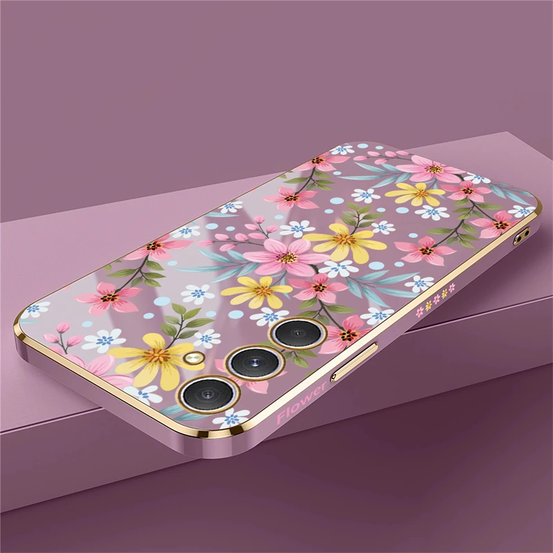 Silicone Soft Flower Shockproof Phone Case - Elegant Protective Back Cover