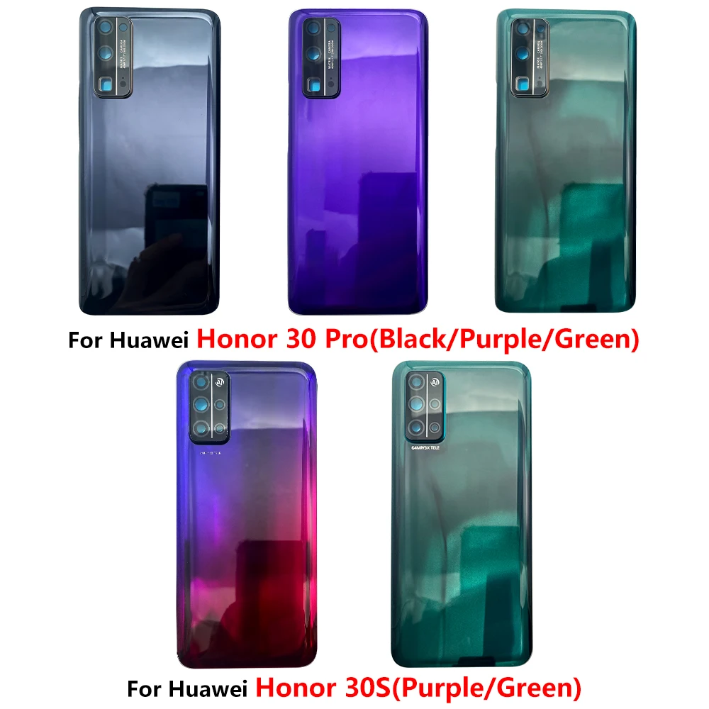 

NEW Back Battery Cover For Huawei Honor 30 30S Pro Back Housing Glass Cover Case For Honor 30S Pro Rear Door Back Cover