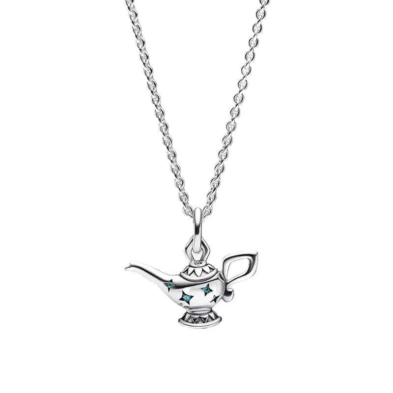 

Pan S925 Silver Bracelet Silver Beads diy Accessories Snow Lantern Necklace