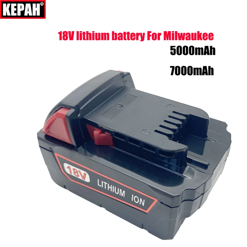 

18V 5Ah 7Ah, For Milwaukee M18 series tools, M18B M18B2 M18B4 M18B5 M18B9 M12 M14 48-11-1815 M18BH/HD18SX/HD18SG-0，charger