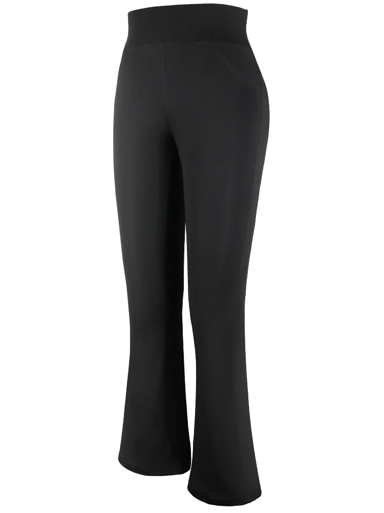 Women's Leggings with Pockets High Waisted Tummy Control Workout Yoga Pants Trousers slim ladies Flared Pants