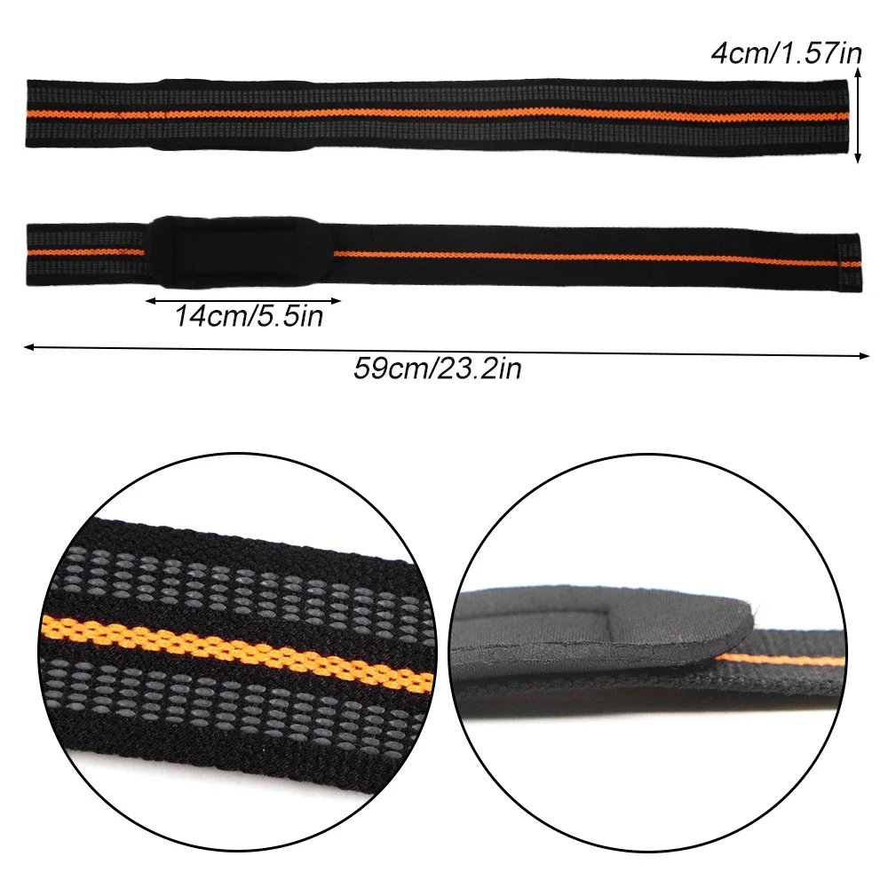 1Pair Gym Sports Fitness Wrist Band Anti-slip Pull Up Weight Lifting Training Silicone Wrist Band Hard Pull Grip Power Strap
