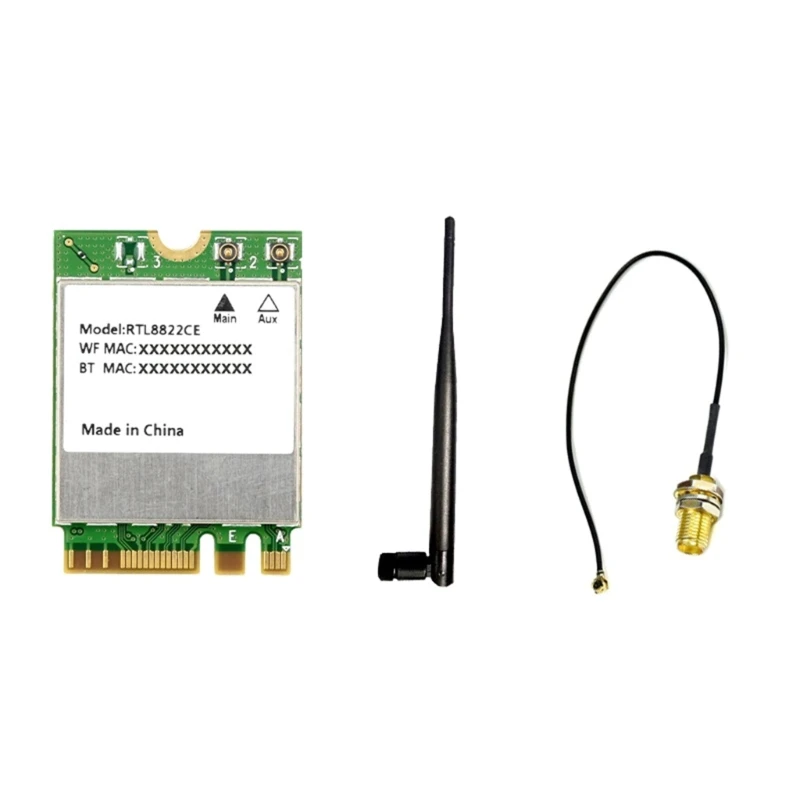 

2.4/5GHz Wireless Networking Adapter RTL8822CE 1200M WiFi 5 BT5.0 Efficient