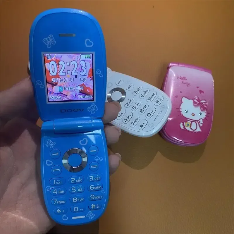 ハローキティ 水色 電話機 HELLO KITTY Flash Telephone ブルー キティ