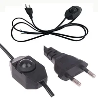 1.8M EU US Plug Dimmable Switch Cable Light Modulator Lamp Line Dimmer Controller Table Lamp power wire Black and white - Image 5