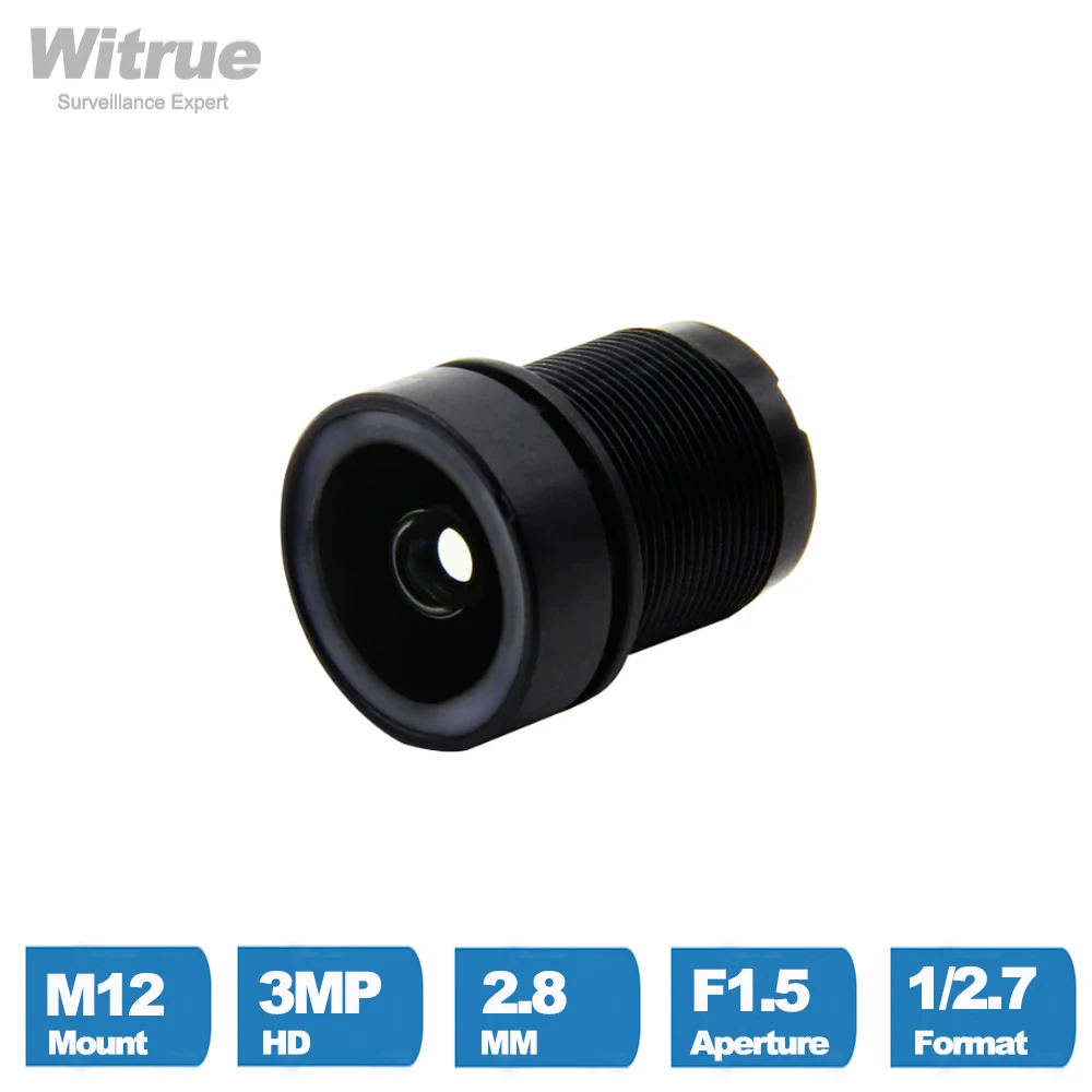 Witrue Starlight CCTV Lens 3MP 2.8mm Aperture F1.5 lenses For SONY IMX290/291/307/327 Low Light CCTV AHD IP Camera