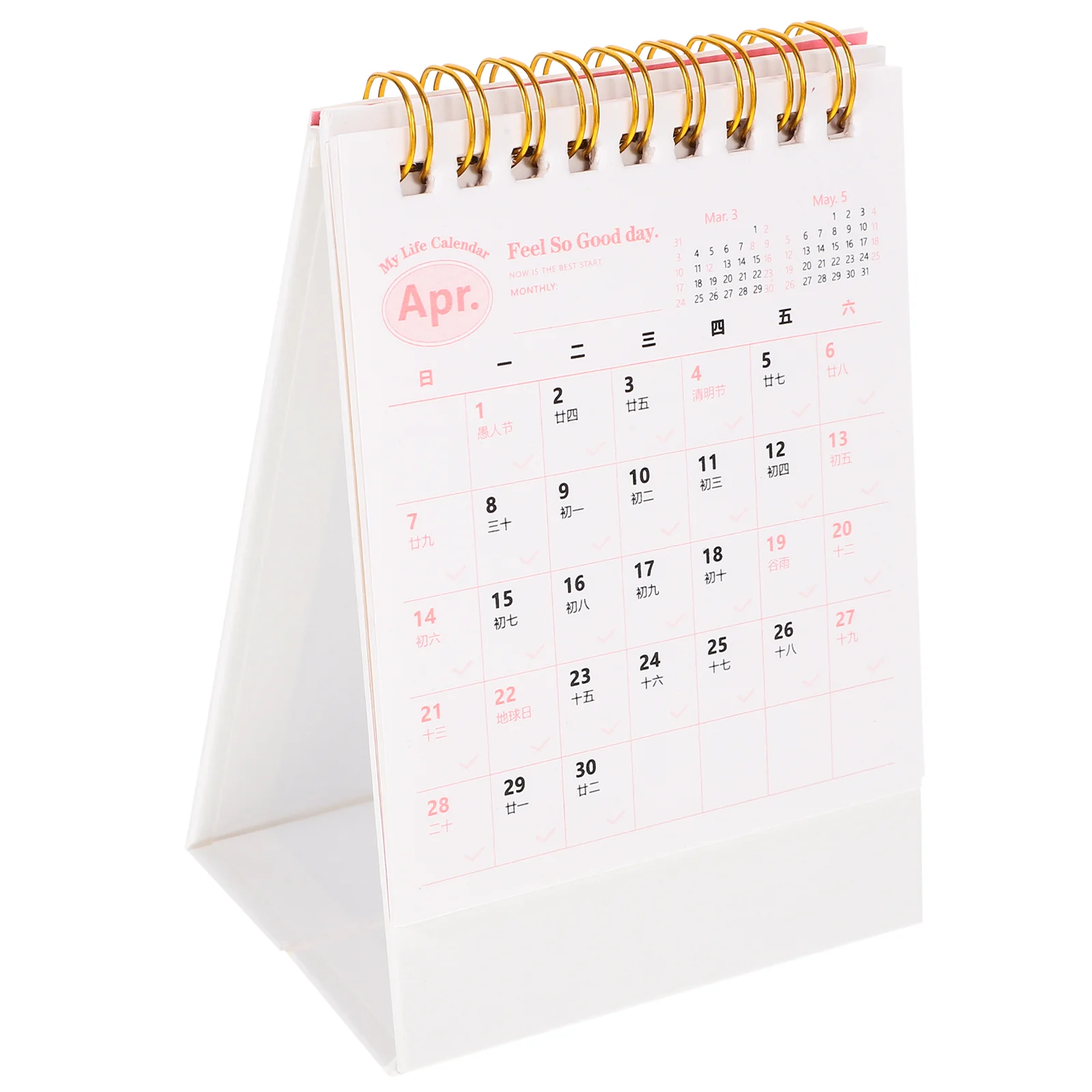 

Mini Desk Calendar 2024 Year Table Mini Calendar Decorative Spiral Calendar Tabletop Calendar