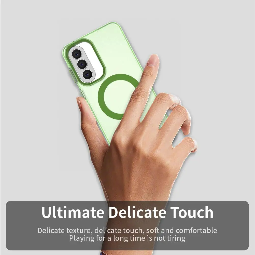 Vibrant Candy Color Magnetic Clear Phone Cover