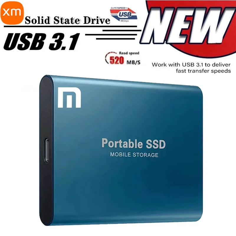 

Portable SSD Solid State Drives External SSD Hard Disk 4TB 2TB 1TB 500G USB 3.1 Type C 8TB Hard Drive for Computer Laptops PS4