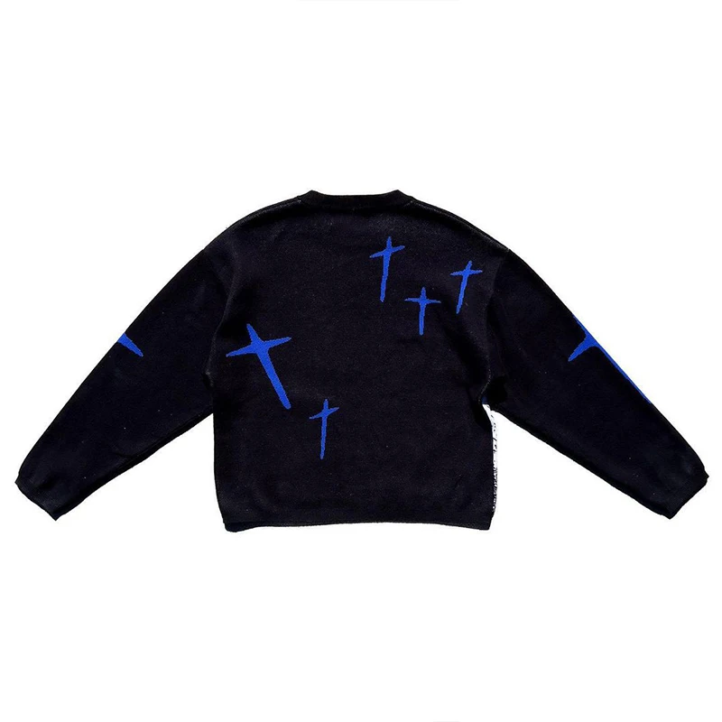 2023 News Trends Kawaii Autumn Winter Crew Neck Sweater Gothic Top High Street Retro Fashion Aesthetic Trend Y2K Clothing 2