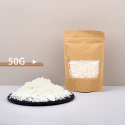 Natural Soy Wax Flakes for DIY Handmade Candle Crafting - Additive-Free Raw Material Kit (50g)