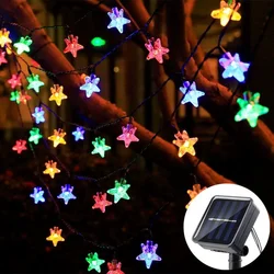 Solar - Powered Waterproof LED Star String Lights - 12M 100LED (Multicolor)