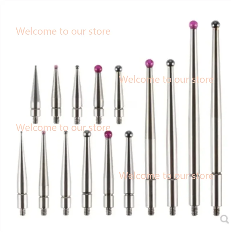 M1.4 M1.6 M1.8 M2 Thread 2mm Head OD 15mm / 44.5mm Length Ruby Head Pin Gauge Micrometer Tip Lever Dial Test Indicator Probe