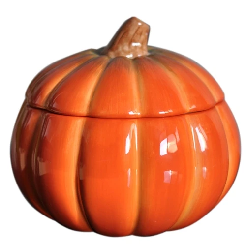 Sculpture Ceramic Pumpkin Candy Storage Jar Home Decor Living Room Decoration Dried Fruit Kitchen Food Container