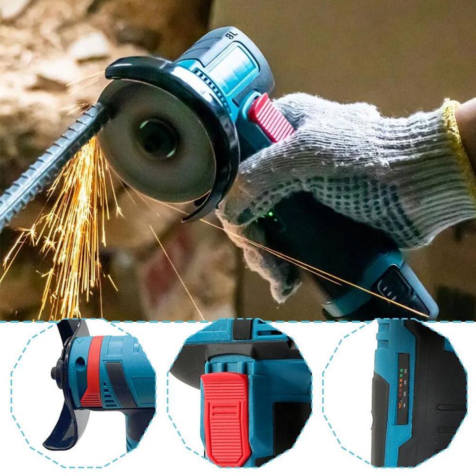 Mini Angle Grinder Brushless Cutter 12V Cordless Small Polishing Machine Cutting Portable Polisher Saw Home DIY Power Tool
