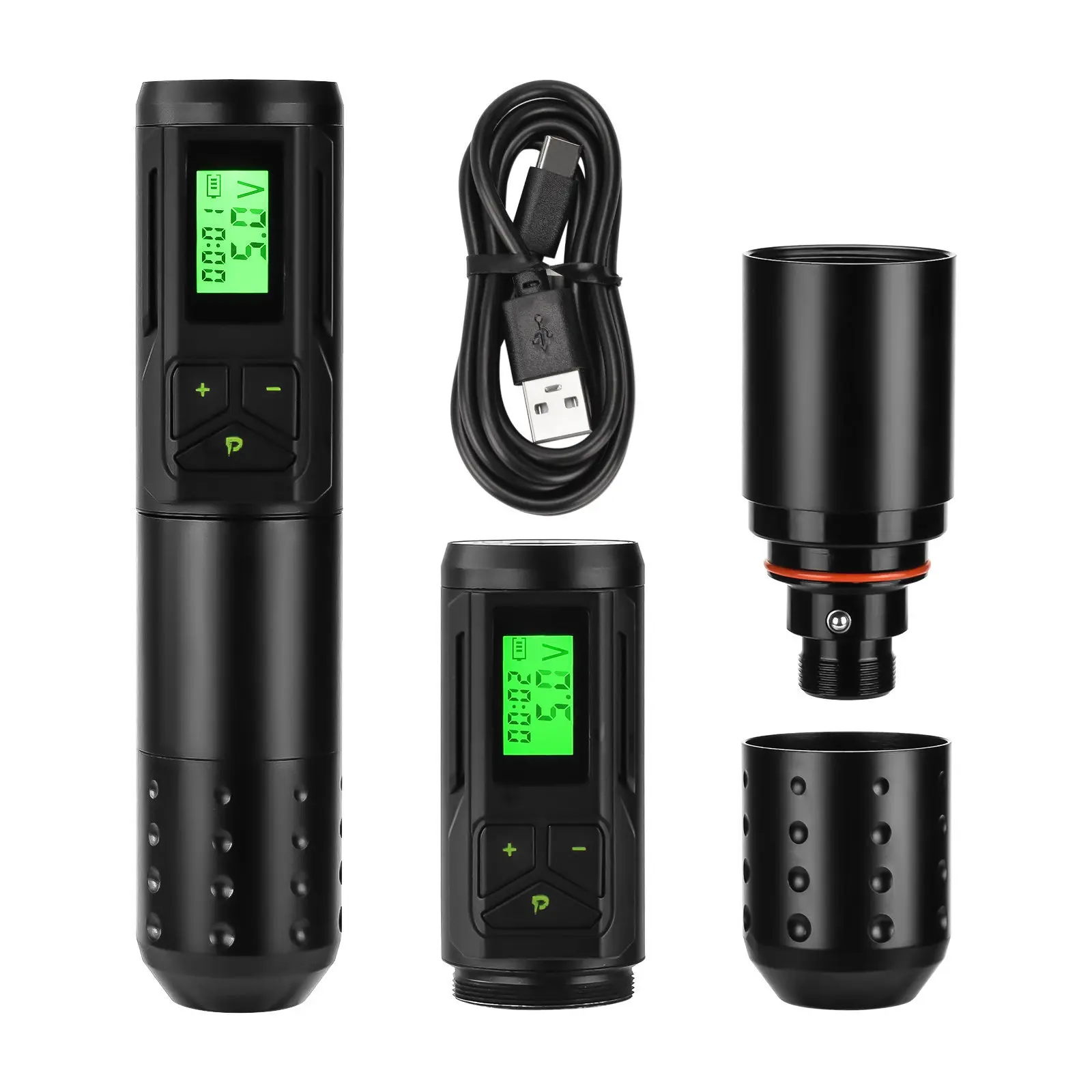 

Professional Tattoo Machine Adjustable Wireless Power Long Pen Motor Tattoo Machine USB Cable Lithium Battery Tattoo Art Tool