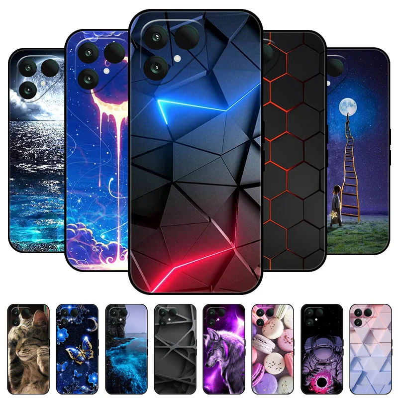 Luxury Black TPU Soft Silicone Anti-Drop Phone Cover - Slim Design