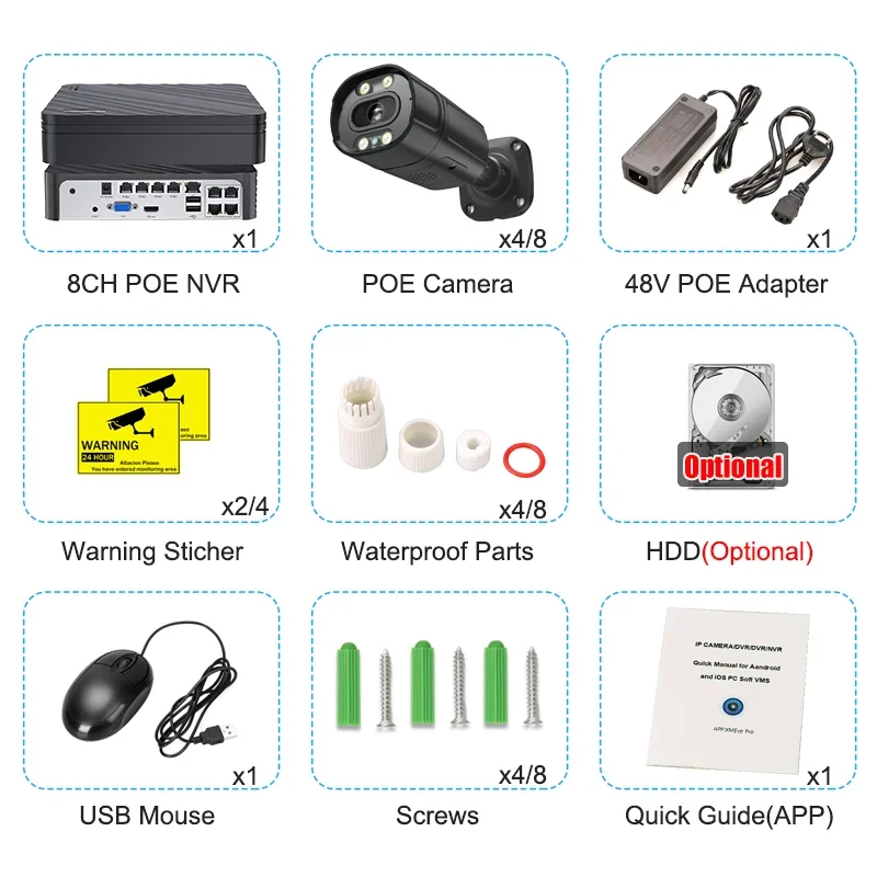 4K H.265 Ultra HD POE Video Surveillance System 8CH NVR Recorder 4K 5MP Outdoor PoE IP Security Camera Audio Recording CCTV Kit 19 4K H.265 Ultra HD POE Video Surveillance System 8CH NVR Recorder 4K 5MP Outdoor PoE IP Security Camera Audio Recording CCTV Kit
