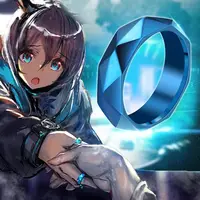 Anime Game Arknights Rings Amiya Blue Rhombus Stainless Steel Unisex Ring Jewelry Personalized Party Accessories 1