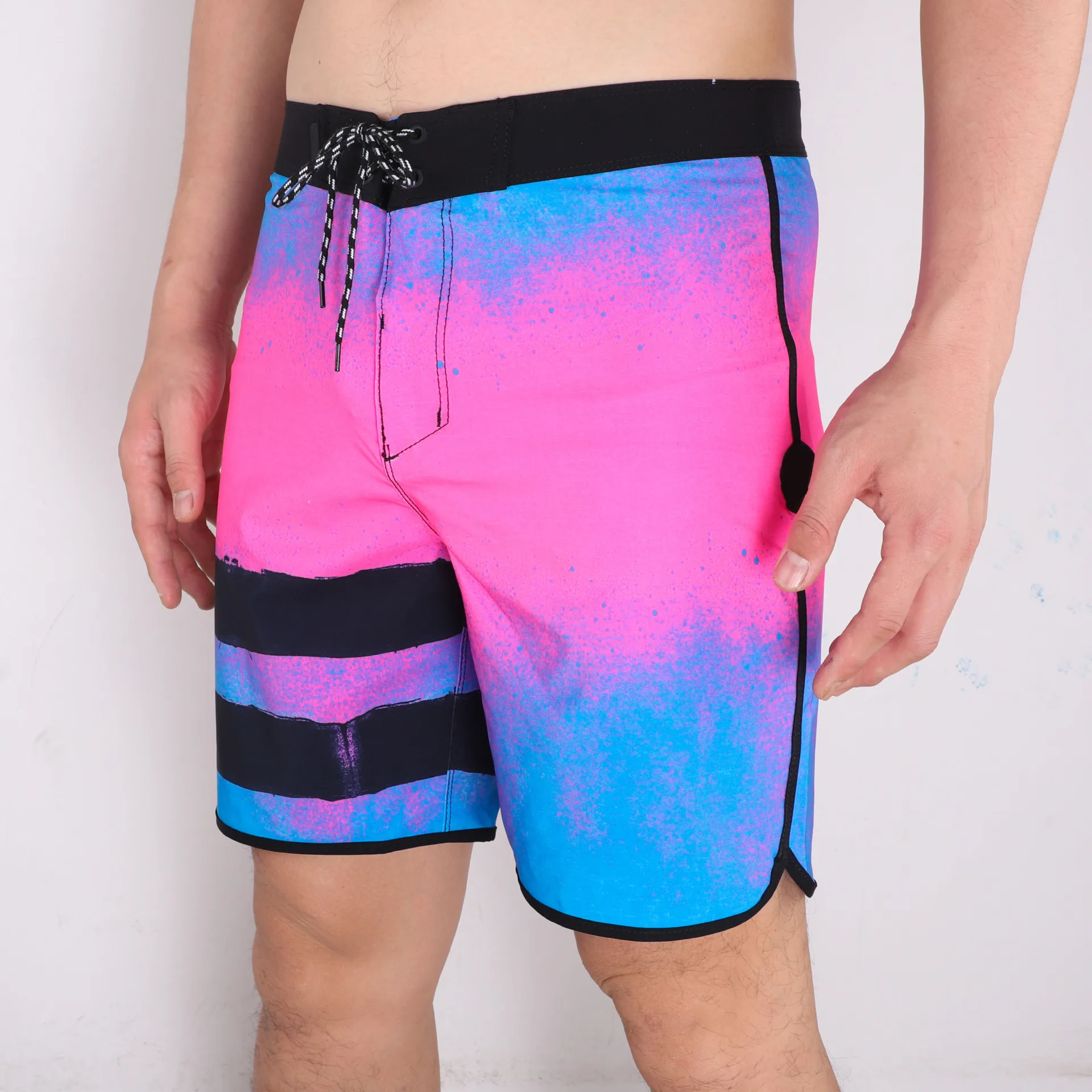 Men BoardShorts Phantom Beach Shorts With Label Swimming Pants Stretch Fitness Sports Shorts Waterproof Surf Shorts Homme 3