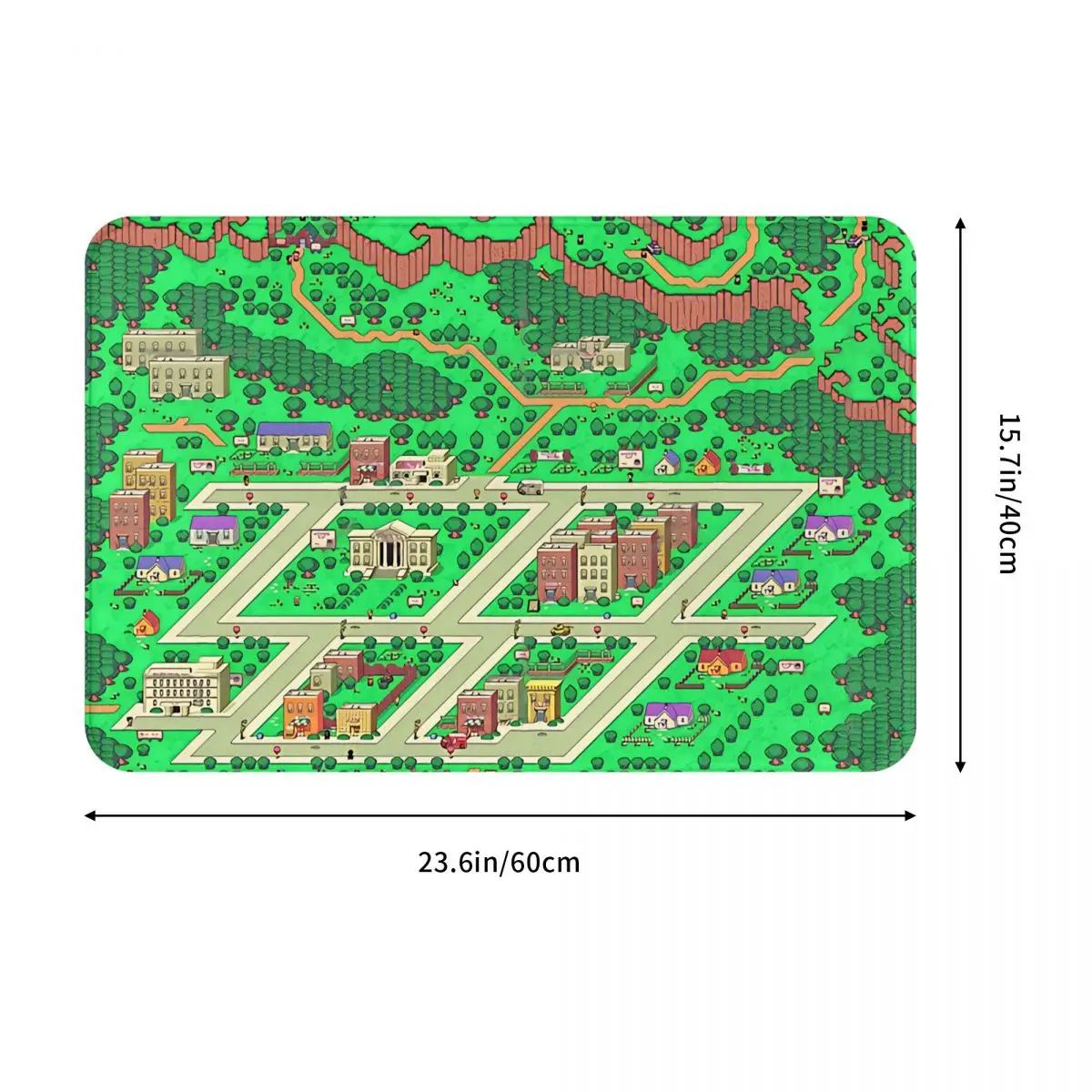 Earthbound Game Non-slip Doormat Onett Map Living Room Kitchen Mat Outdoor Carpet Flannel Modern Decor 3
