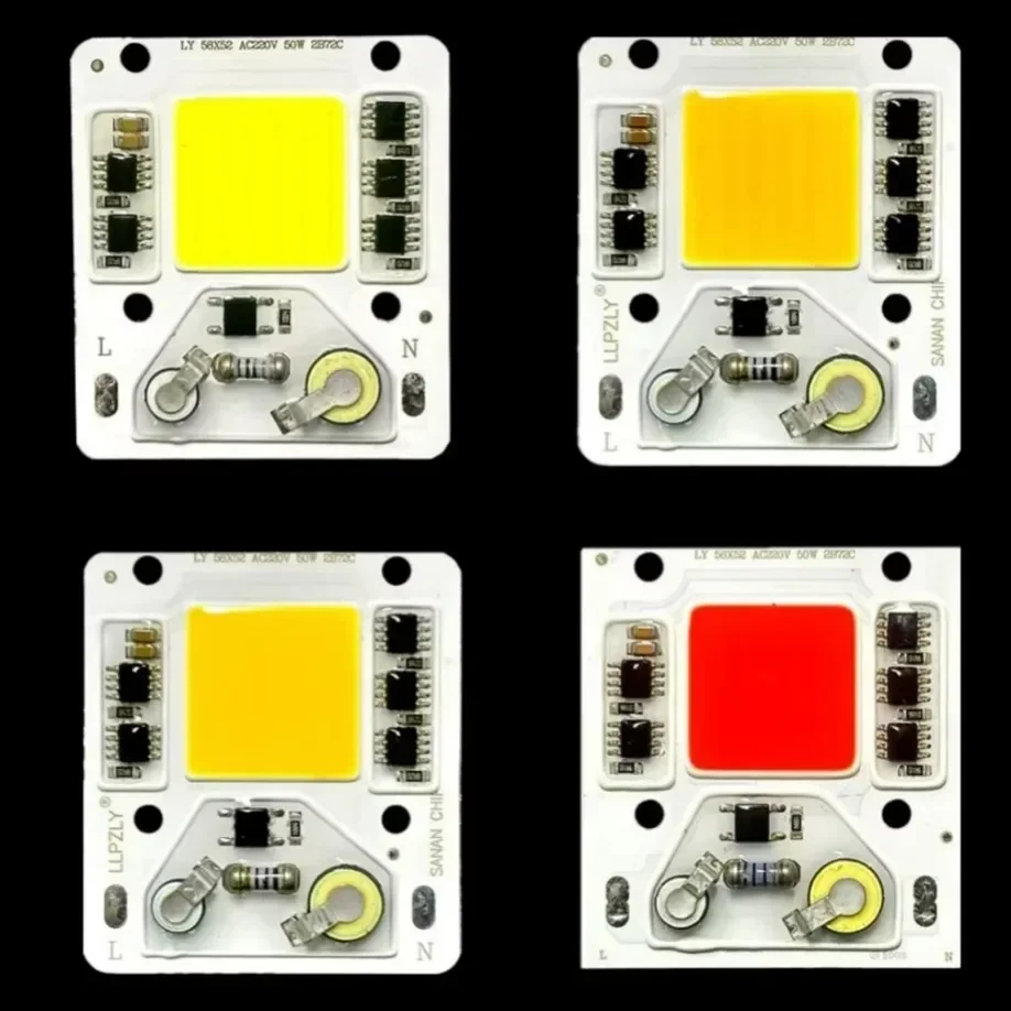 LED Flood Light COB Light Source Smart IC No Need Driver DIY AC 220V LED Chip Lamp For Outdoor Lighting 50W