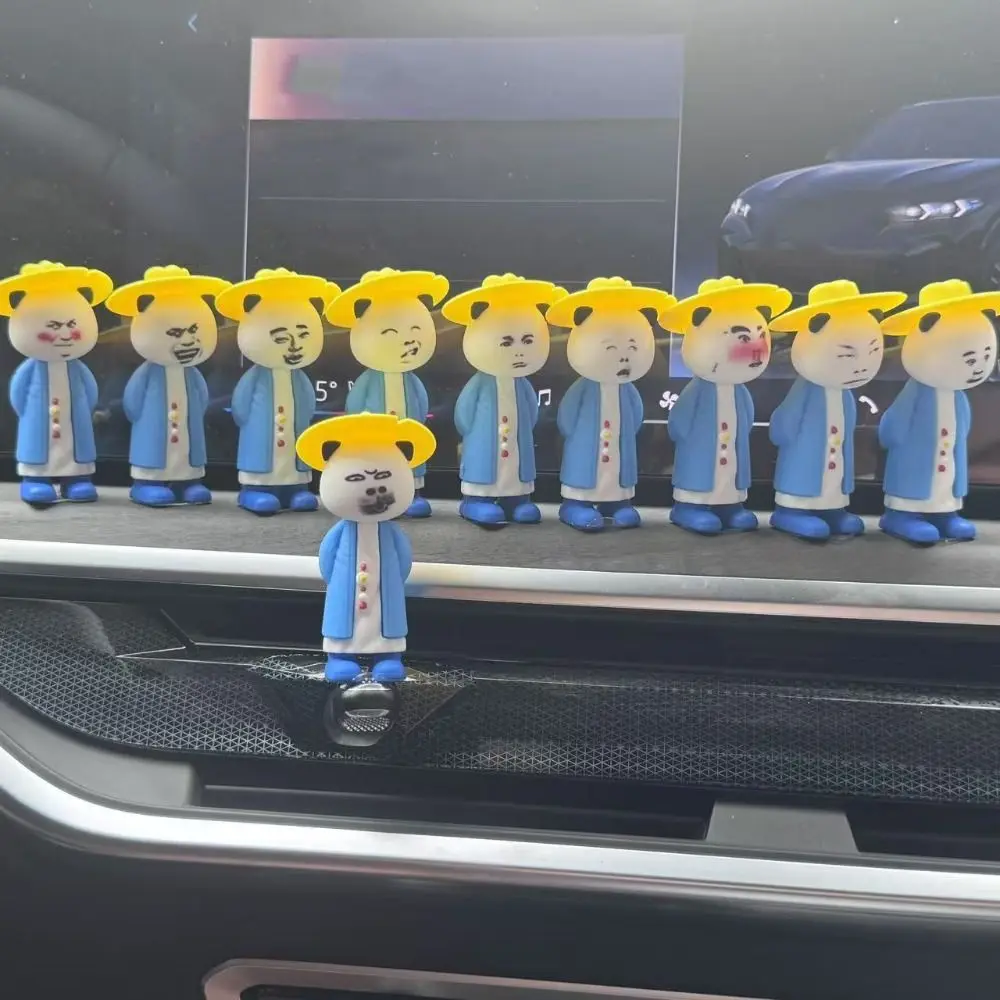 10pcs 수지 모래 조각상 흥미로운 표정 데스크탑 장식품 추상 표현 미니어처 피규어 행운을 빌어요