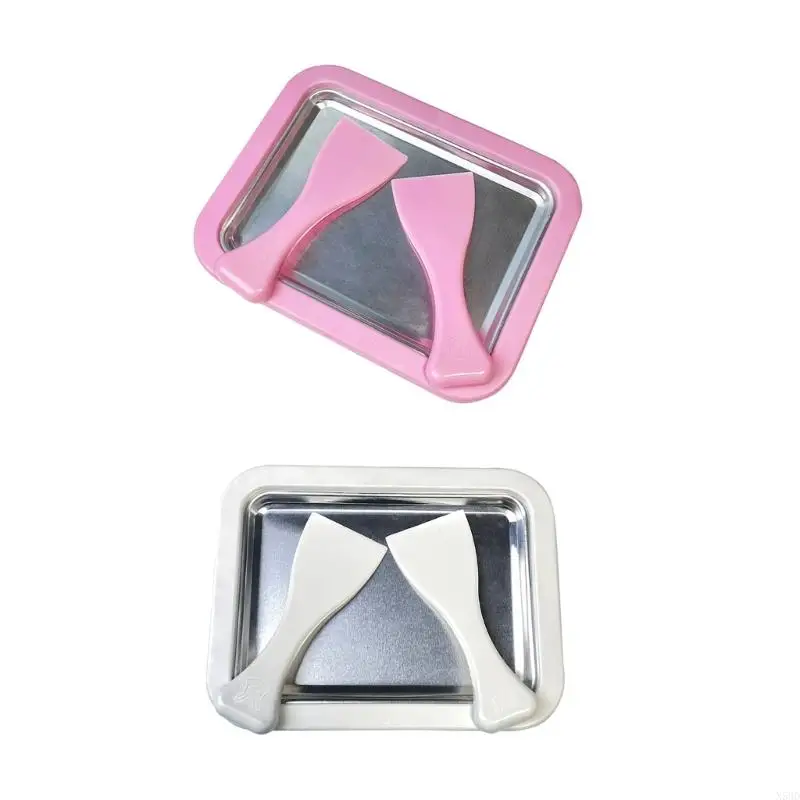 Instants Ice Cream Roll Maker 304 Stainless Steel DIY Ice Cream Roller Pan N58D