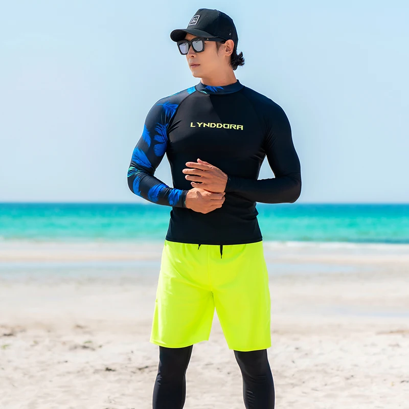 Shorts Mens Long Sleeve Swimsuit SAILBEE Protect Surfing Rash
