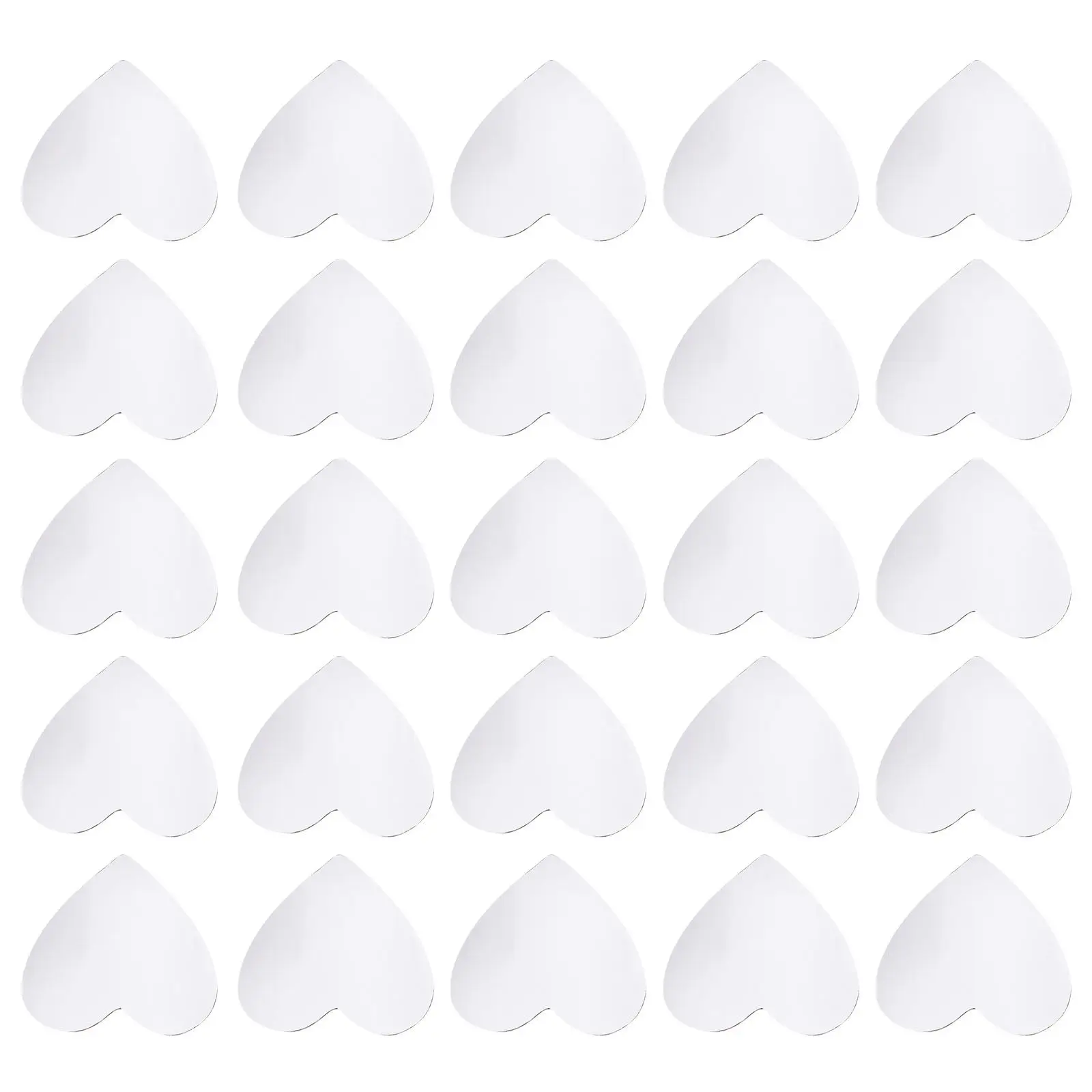 30Pcs 작은 하트 거울 DIY 하트 거울 타일 고품질 유리 화장 거울 둥근 가..