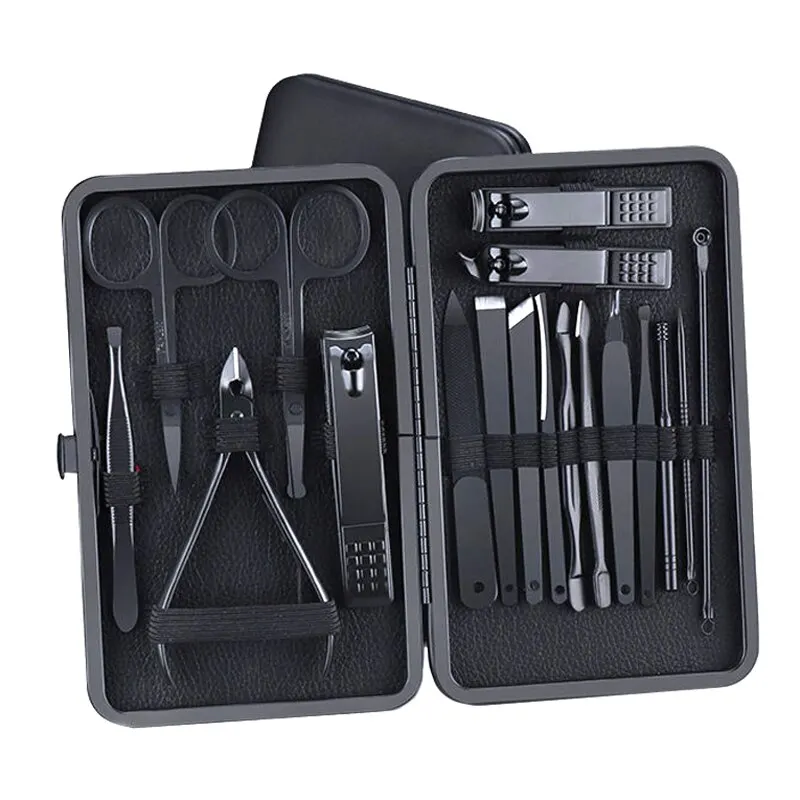 18Pcs/Pack Manicure Cutters Nail Clipper Set Household Stainless Steel
