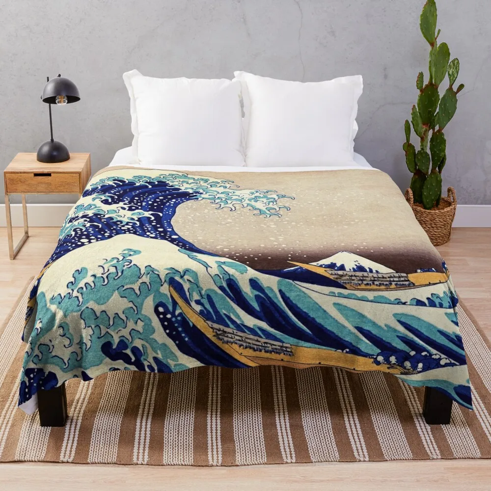 

Katsushika Hokusai The Great Wave Off Kanagawa Throw Blanket Blankets For Sofas for winter Blankets